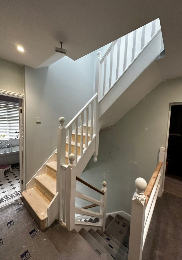 Hip to gable loft conversion staircase in Birmingham