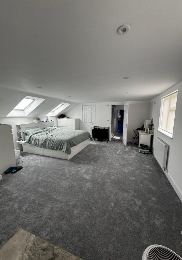 master bedroom in loft conversion in Harborne master bedroom in loft conversion in Harborne